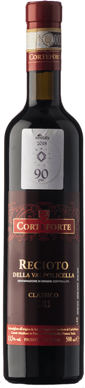 33,95 € 送料無料 | 甘口ワイン Corteforte D.O.C.G. Recioto della Valpolicella ベネト イタリア Corvina — コルヴィーナ, Rondinella — ロンディネッラ, Corvinone — コルヴィノーネ, Molinara — モリナーラ, Oseleta — オセレータ ミディアムボトル 50 cl