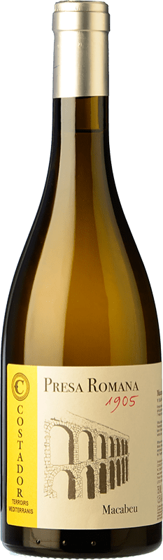 14,95 € Бесплатная доставка | Белое вино Costador Presa Romana старения D.O. Conca de Barberà Каталония Испания Macabeo бутылка 75 cl