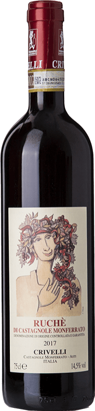 18,95 € Free Shipping | Red wine Crivelli D.O.C. Ruchè di Castagnole Monferrato Piemonte Italy Ruchè Bottle 75 cl