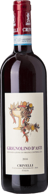 13,95 € Envío gratis | Vino Tinto Crivelli D.O.C. Grignolino d'Asti Piemonte Italia Grignolino 75 cl