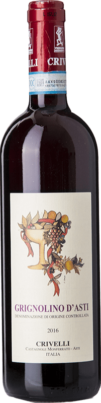 13,95 € Бесплатная доставка | Красное вино Crivelli D.O.C. Grignolino d'Asti Пьемонте Италия Grignolino бутылка 75 cl