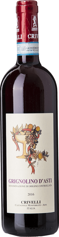 13,95 € Free Shipping | Red Wine Crivelli D.O.C. Grignolino d'Asti Piemonte Italy Grignolino 75 cl