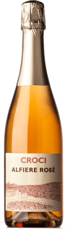 19,95 € Kostenloser Versand | Rosé Sekt Croci Alfiere Zéro Dosage — Ohne Dosage — Brut Nature Klassisch, Rosé I.G.T. Emilia Romagna Emilia-Romagna Italien Malvasia, Bonarda, Barbera Flasche 75 cl