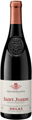 24,95 € Envio grátis | Vinho tinto Delas Frères Les Challeys Rouge Carvalho A.O.C. Côtes du Rhône Rhône França Syrah Garrafa 75 cl