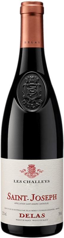25,95 € Envio grátis | Vinho tinto Delas Frères Les Challeys Rouge Carvalho A.O.C. Côtes du Rhône Rhône França Syrah Garrafa 75 cl