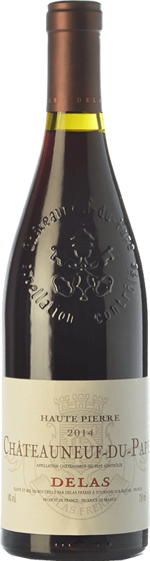 39,95 € Free Shipping | Red wine Delas Frères Haute Pierre Aged A.O.C. Châteauneuf-du-Pape Rhône France Syrah, Grenache Bottle 75 cl