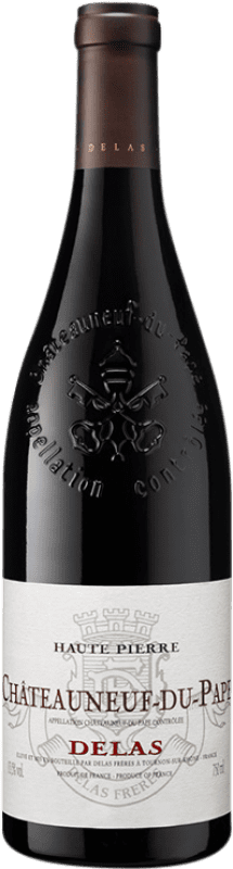 41,95 € 免费送货 | 红酒 Delas Frères Haute Pierre 岁 A.O.C. Châteauneuf-du-Pape 罗纳 法国 Syrah, Grenache 瓶子 75 cl