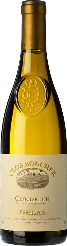 108,95 € Spedizione Gratuita | Vino bianco Delas Frères Clos Boucher Crianza A.O.C. Condrieu Rhône Francia Viognier Bottiglia 75 cl