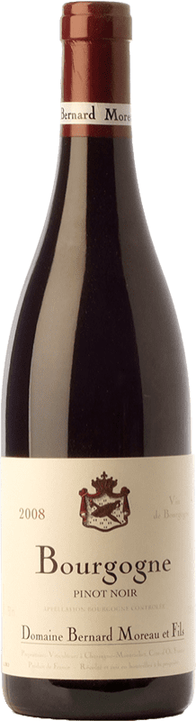 19,95 € Free Shipping | Red Wine Bernard Moreau Crianza — Aged A.O.C. Bourgogne Burgundy France Pinot Noir Bottle 75 cl