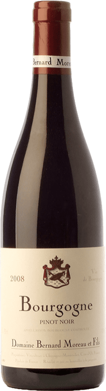 19,95 € Envio grátis | Vinho tinto Bernard Moreau Crianza A.O.C. Bourgogne Borgonha França Pinot Preto Garrafa 75 cl