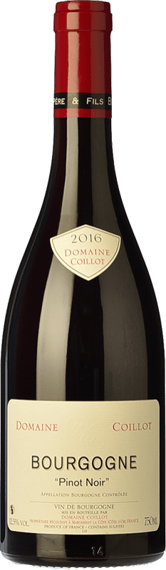 19,95 € Envío gratis | Vino tinto Domaine Coillot Crianza A.O.C. Bourgogne Borgoña Francia Pinot Negro Botella 75 cl