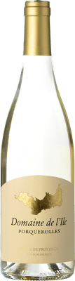 28,95 € Spedizione Gratuita | Vino bianco Domaine de l'Ile Porquerolles Blanc A.O.C. Côtes de Provence Provenza Francia Syrah, Grenache, Mourvèdre, Cinsault, Rolle, Tibouren Bottiglia 75 cl
