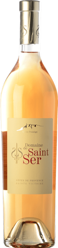16,95 € Kostenloser Versand | Rosé-Wein Saint Ser Cuvée Prestige Rosé A.O.C. Côtes de Provence Provence Frankreich Syrah, Grenache, Cinsault Flasche 75 cl