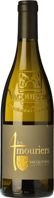 34,95 € Spedizione Gratuita | Vino bianco Domaine des Amouriers Blanc Crianza A.O.C. Vacqueyras Rhône Francia Grenache Bianca, Roussanne, Viognier, Clairette Blanche Bottiglia 75 cl