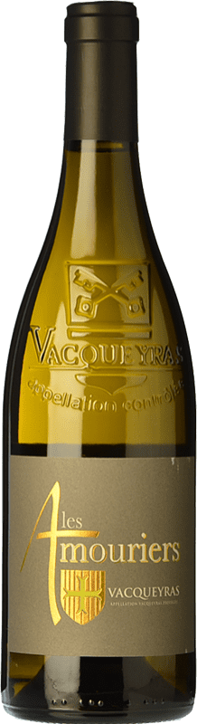 35,95 € Spedizione Gratuita | Vino Bianco Domaine des Amouriers Crianza — Invecchiato in Botte A.O.C. Vacqueyras Rhône Francia Garnacha — Grenache, Roussanne, Viognier, Clairette 75 cl