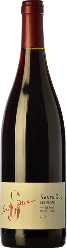 10,95 € Envío gratis | Vino tinto Santa Duc Les Plans Rouge Joven I.G.P. Vin de Pays Rhône Rhône Francia Merlot, Syrah, Garnacha, Cabernet Sauvignon Botella 75 cl
