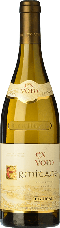195,95 € Envío gratis | Vino blanco Domaine E. Guigal Ex Voto Blanc Crianza A.O.C. Hermitage Rhône Francia Roussanne, Marsanne Botella 75 cl