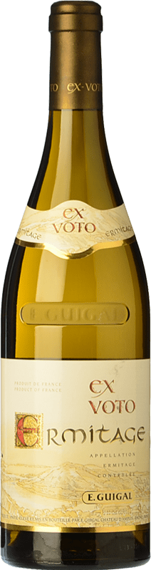283,95 € Envío gratis | Vino blanco E. Guigal Ex Voto Blanc Crianza A.O.C. Hermitage Rhône Francia Roussanne, Marsanne Botella 75 cl
