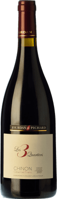 19,95 € 送料無料 | 赤ワイン Jourdan & Pichard Les 3 Quartiers 高齢者 A.O.C. Chinon ロワール フランス Cabernet Franc ボトル 75 cl