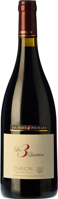 19,95 € Envío gratis | Vino tinto Jourdan & Pichard Les 3 Quartiers Crianza A.O.C. Chinon Loire Francia Cabernet Franc Botella 75 cl