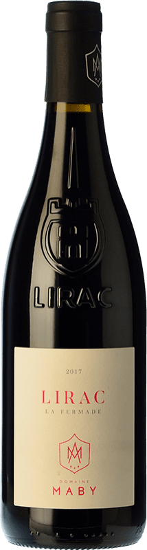 17,95 € 免费送货 | 红酒 Maby La Fermade 年轻的 A.O.C. Lirac 罗纳 法国 Syrah, Grenache, Mourvèdre 瓶子 75 cl