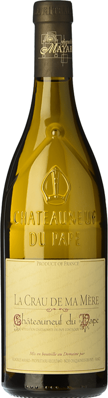 35,95 € Free Shipping | White wine Domaine Mayard Vignobles Crau de Ma Mère Blanc Aged A.O.C. Châteauneuf-du-Pape Rhône France Grenache White, Roussanne, Picapoll, Bourboulenc, Clairette Blanche Bottle 75 cl