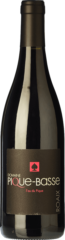 19,95 € Spedizione Gratuita | Vino rosso Pique-Basse L'As du Pique Giovane A.O.C. Côtes du Rhône Villages Rhône Francia Syrah, Grenache, Monastrell Bottiglia 75 cl
