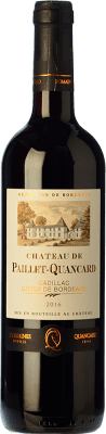 11,95 € 免费送货 | 红酒 Quancard Château de Paillet-Quancard 岁 A.O.C. Entre-deux-Mers 波尔多 法国 Merlot, Cabernet Sauvignon, Cabernet Franc 瓶子 75 cl