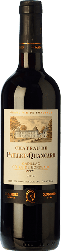 12,95 € 免费送货 | 红酒 Domaine Quancard Château de Paillet-Quancard 岁 A.O.C. Entre-deux-Mers 波尔多 法国 Merlot, Cabernet Sauvignon, Cabernet Franc 瓶子 75 cl