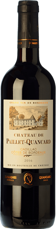 11,95 € Free Shipping | Red wine Quancard Château de Paillet-Quancard Aged A.O.C. Entre-deux-Mers Bordeaux France Merlot, Cabernet Sauvignon, Cabernet Franc Bottle 75 cl