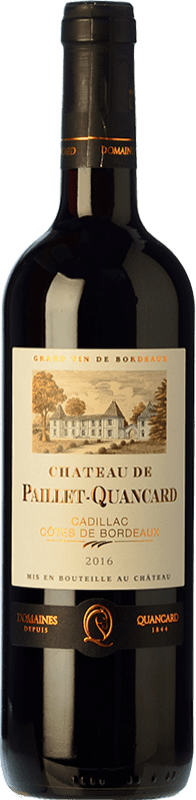 12,95 € Envio grátis | Vinho tinto Domaine Quancard Château de Paillet-Quancard Crianza A.O.C. Entre-deux-Mers Bordeaux França Merlot, Cabernet Sauvignon, Cabernet Franc Garrafa 75 cl