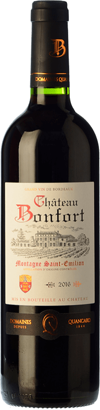 18,95 € 送料無料 | 赤ワイン Domaine Quancard Château Bonfort 高齢者 A.O.C. Montagne Saint-Émilion ボルドー フランス Merlot, Cabernet Sauvignon ボトル 75 cl