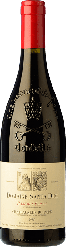 44,95 € Kostenloser Versand | Rotwein Santa Duc Habemus Papam Alterung A.O.C. Châteauneuf-du-Pape Rhône Frankreich Syrah, Grenache, Monastrell, Counoise Flasche 75 cl