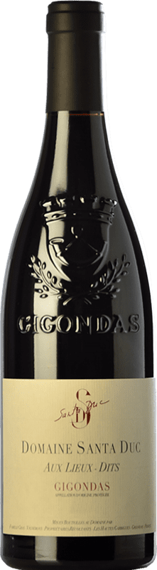 29,95 € Kostenloser Versand | Rotwein Santa Duc Aux Lieux-Dits Alterung A.O.C. Gigondas Rhône Frankreich Syrah, Grenache, Monastrell, Cinsault Flasche 75 cl
