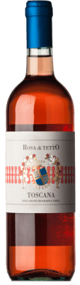12,95 € 免费送货 | 玫瑰酒 Donatella Cinelli Rosa di Tetto 年轻的 I.G.T. Toscana 托斯卡纳 意大利 Sangiovese 瓶子 75 cl