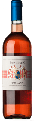 13,95 € Бесплатная доставка | Розовое вино Donatella Cinelli Rosa di Tetto Молодой I.G.T. Toscana Тоскана Италия Sangiovese Eco Эко Био Органический бутылка 75 cl