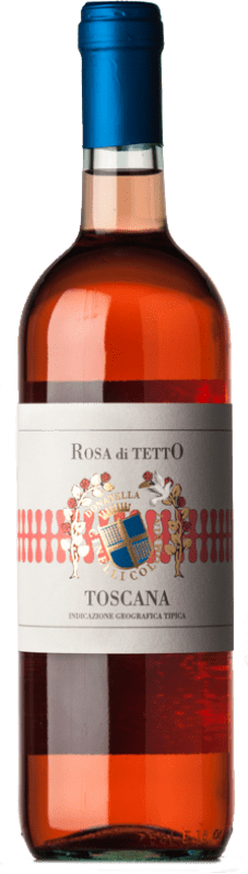 12,95 € 免费送货 | 玫瑰酒 Donatella Cinelli Rosa di Tetto 年轻的 I.G.T. Toscana 托斯卡纳 意大利 Sangiovese 瓶子 75 cl