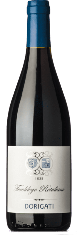 17,95 € Envio grátis | Vinho tinto Dorigati D.O.C. Teroldego Rotaliano Trentino-Alto Adige Itália Teroldego Garrafa 75 cl