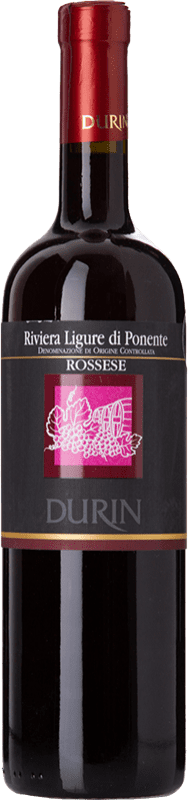 12,95 € Kostenloser Versand | Rotwein Durin D.O.C. Riviera Ligure di Ponente Ligurien Italien Rossese Flasche 75 cl