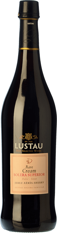 28,95 € Envoi gratuit | Vin fortifié Lustau Rare Cream Solera Superior D.O. Jerez-Xérès-Sherry Andalousie Espagne Palomino Fino, Pedro Ximénez Bouteille 75 cl