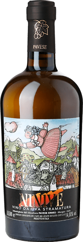 46,95 € Бесплатная доставка | Сладкое вино Ermes Pavese Ninive da Uve Stramature D.O.C. Valle d'Aosta Валле д'Аоста Италия Prié White бутылка Medium 50 cl