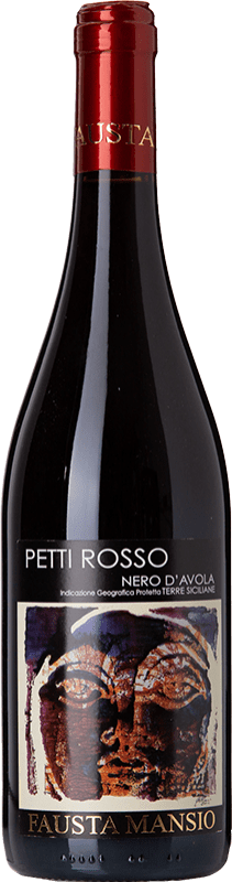 17,95 € Envoi gratuit | Vin Rouge Fausta Mansio Pettirosso I.G.T. Terre Siciliane Sicile Italie Nero d'Avola Eco Biologique Bouteille 75 cl