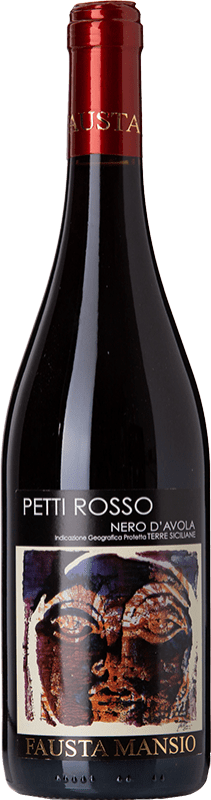 16,95 € Envio grátis | Vinho tinto Fausta Mansio Pettirosso I.G.T. Terre Siciliane Sicília Itália Nero d'Avola Garrafa 75 cl