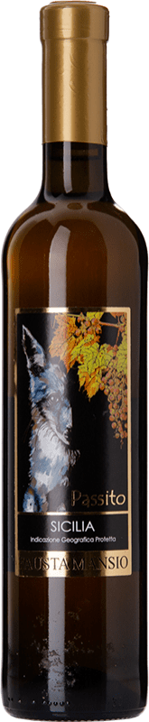 25,95 € Envio grátis | Vinho Doce Fausta Mansio Passito D.O.C. Siracusa Sicília Itália Moscato Eco — Biológico Garrafa Medium 50 cl