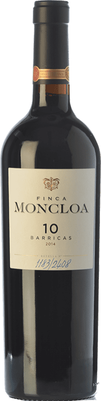 37,95 € Free Shipping | Red wine Finca Moncloa 10 Barricas Aged I.G.P. Vino de la Tierra de Cádiz Andalusia Spain Syrah, Cabernet Sauvignon, Tintilla de Rota Bottle 75 cl