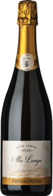 29,95 € Free Shipping | White sparkling Fontanafredda Extra Brut D.O.C. Alta Langa Piemonte Italy Pinot Black, Chardonnay Bottle 75 cl