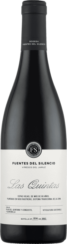 24,95 € 免费送货 | 红酒 Fuentes del Silencio Las Quintas 岁 I.G.P. Vino de la Tierra de Castilla y León 卡斯蒂利亚莱昂 西班牙 Mencía, Grenache Tintorera, Palomino Fino 瓶子 75 cl