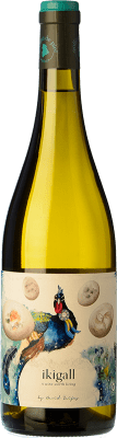 16,95 € Kostenloser Versand | Weißwein Gallina de Piel Ikigall Crianza — Kurze Fassreifung D.O. Penedès Katalonien Spanien Malvasia, Xarel·lo, Moscatel — Muskateller 75 cl