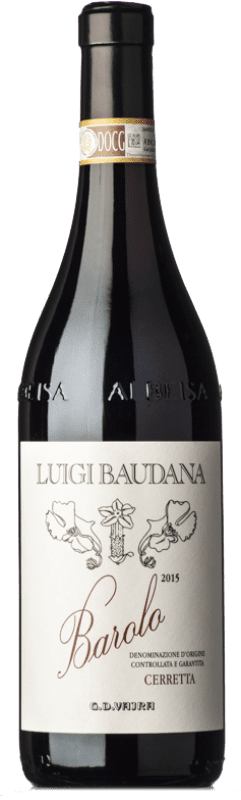 116,95 € 免费送货 | 红酒 G.D. Vajra Luigi Baudana Cerretta D.O.C.G. Barolo 皮埃蒙特 意大利 Nebbiolo 瓶子 75 cl