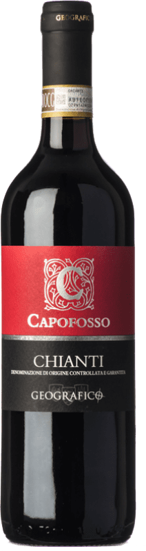 8,95 € Free Shipping | Red wine Geografico Capofosso D.O.C.G. Chianti Tuscany Italy Sangiovese, Canaiolo Bottle 75 cl